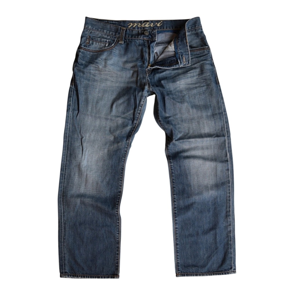 Mavi Martin Jeans Men 36x30 Medium Wash Blue Denim Straight Leg 100% Cotton